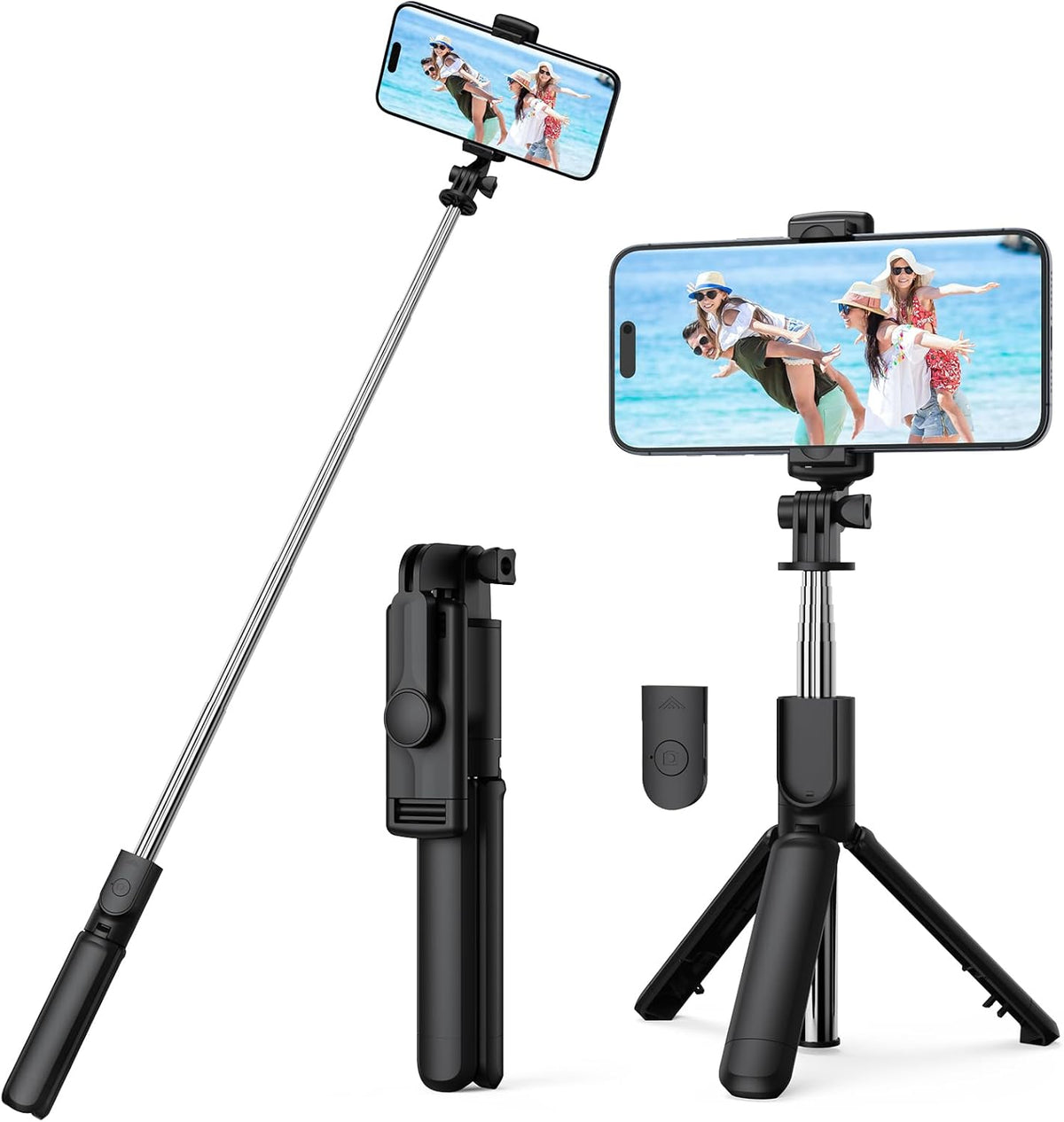 Retractable Selfie Stick Tripod with Wireless Remote Control